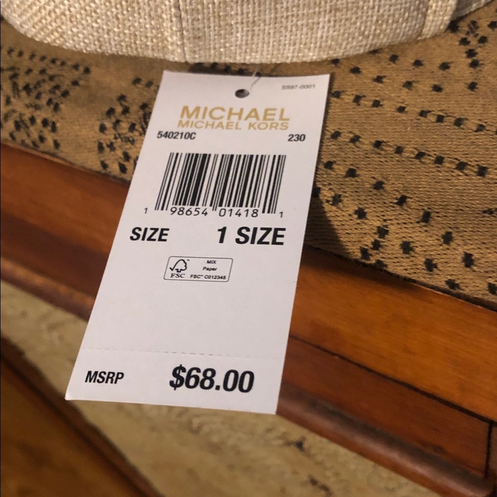 Michael Michael Kors Beige Linen-Texture Baseball Cap - Picture 8 of 10